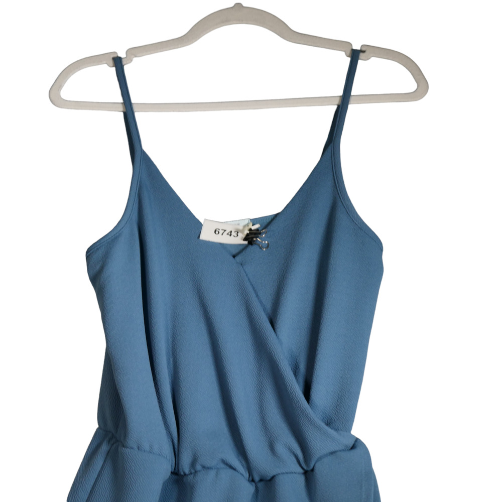 Kimchi Blue Anthropologie Romper Womens Small Blue Stretch Textured Boho - Picture 3 of 13